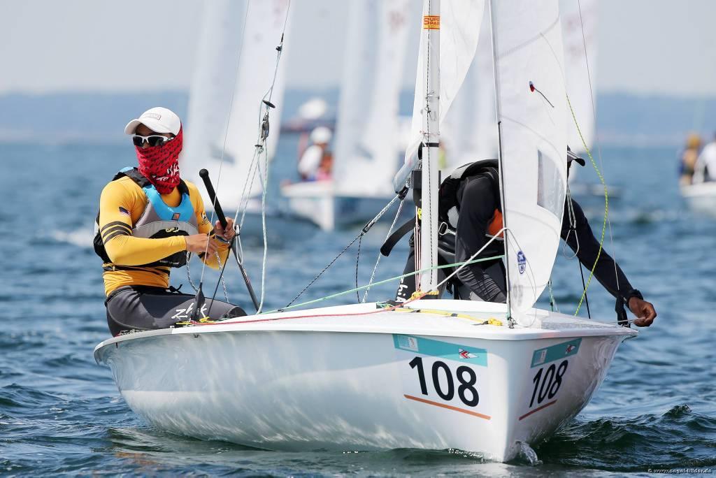 Muhamad Faizal Norizan, Ahmad Syukri Abdul Aziz - first day of the Finals in the 2014 420 Worlds © Christian Beeck